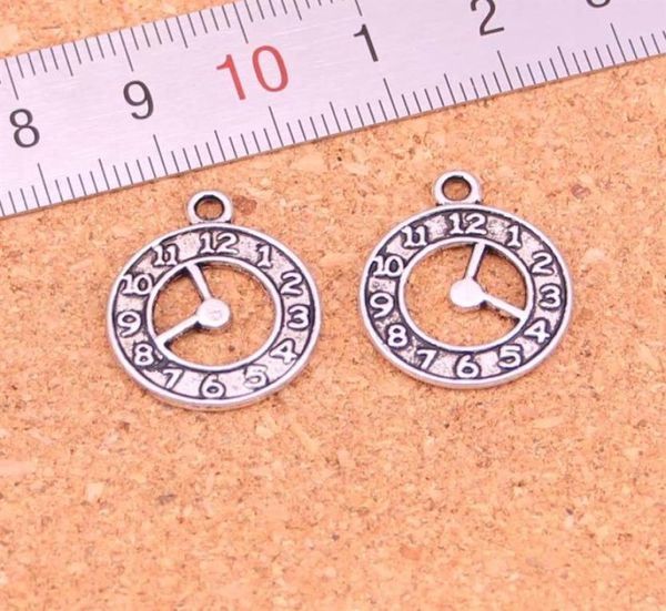 

78pcs charms death clock antique silver plated pendants making diy handmade tibetan silver jewelry 17mm215v5090466, Bronze;silver