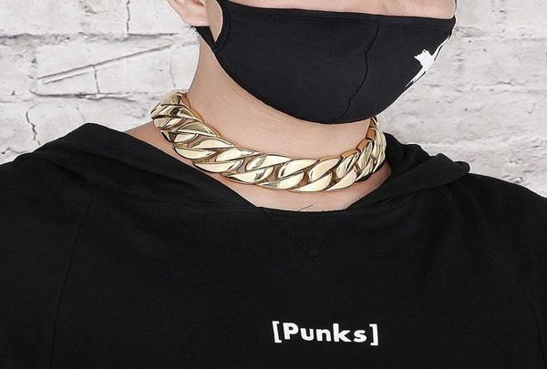 

chains 2030mm matte brushed polished cuban link necklace 316l stainless steel mens chain thick choker8218733, Silver