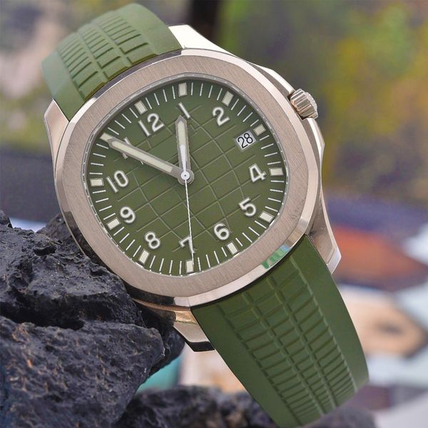 

luxury mens watches elegant movement automatic movement 42.2mm comfortable rubber strap waterproof luminous dhgate wristwatches montre de lu, Slivery;brown