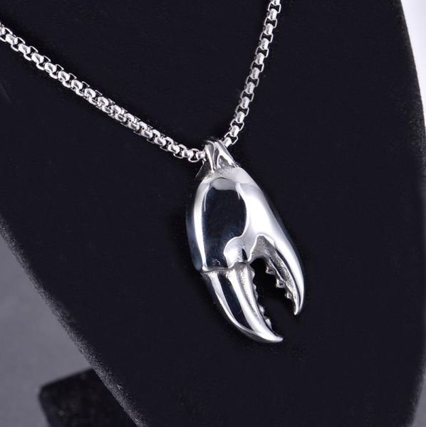 

2020 z192 new lobster crab pliers necklace men039s stainless steel pendant personalized pendant necklace jewelry8284218, Silver