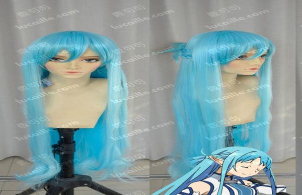 

sword art onlineyuki akihinaasunaice blue braid styling 100cm cosplay wig6462657, Black;brown