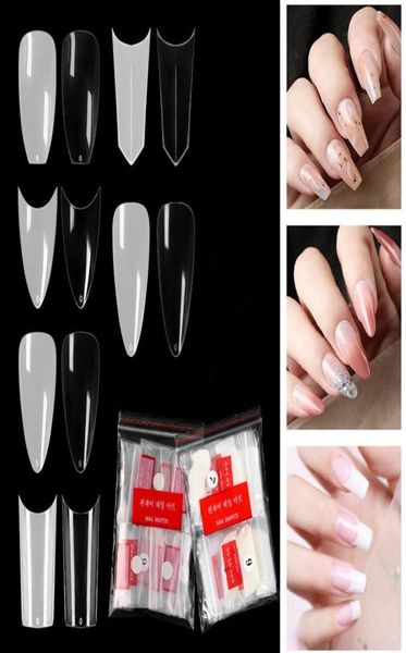 

500pcs professional acrylic fake nail art ballet french pointed false nail display abs tips diy salon tools h073262e4500605