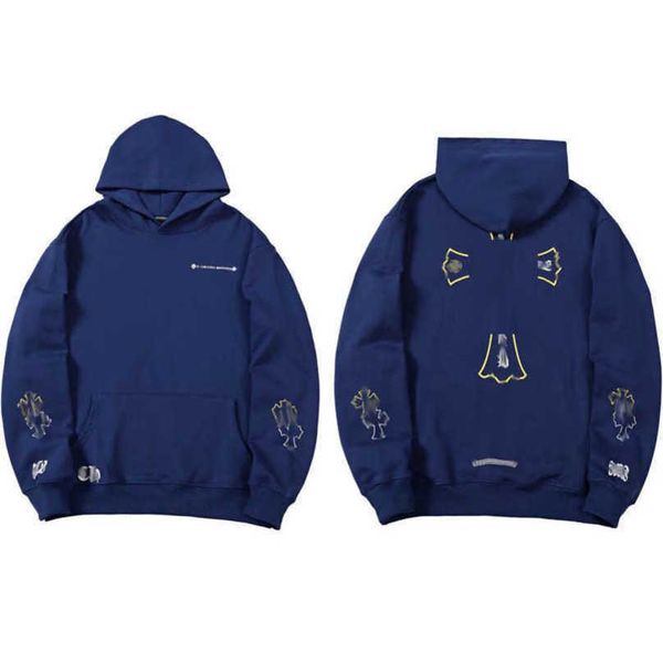 

classics luxury men's jackets hoodies brand sweatshirts designers zipper hooded sweater men women casual pullover sanskrit horseshoe ho, Black