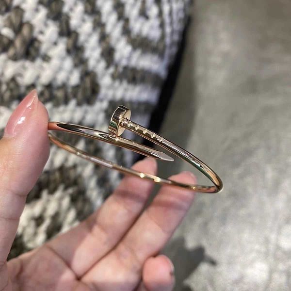 

couple with colorless nail and stamp titanium steel light luxury versatile women's fashion bracelet, Black