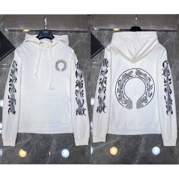 

luxury men's classics jackets hoodies brand sweatshirts designers zipper hooded sweater men women casual pullover sanskrit horseshoe ho, Black;brown