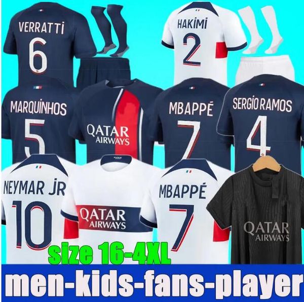 

2023 2024 mbappe hakimi third soccer jerseys maillot de foot kit marquinhos verratti football shirts hommes men kids sets psgs 22 23 24 haki, Black;yellow