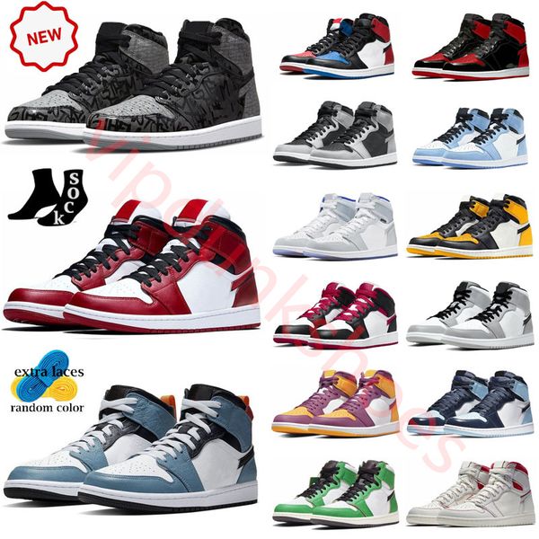 

new chicago basketball 1 jumpman lucky green fearless dark mocha unc blue patent bred black white rebellionaire smoke grey men women sports