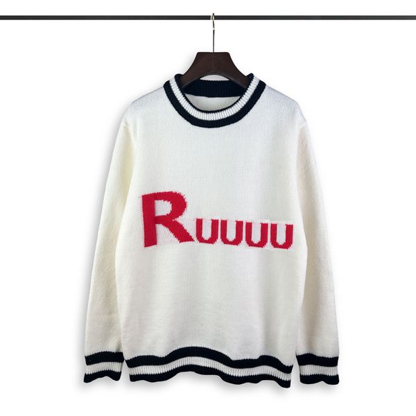 

mens designers sweater luxurious angel pullover thickened warm womens hoodie striped crew neck pullover sweater sweatshirt winter clothes po, White;black