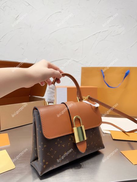 

tz locky bb handbag cowhide leather gold metal padlock buckle flap shoulder bags fashion women's classic clutch bags printed crossbody