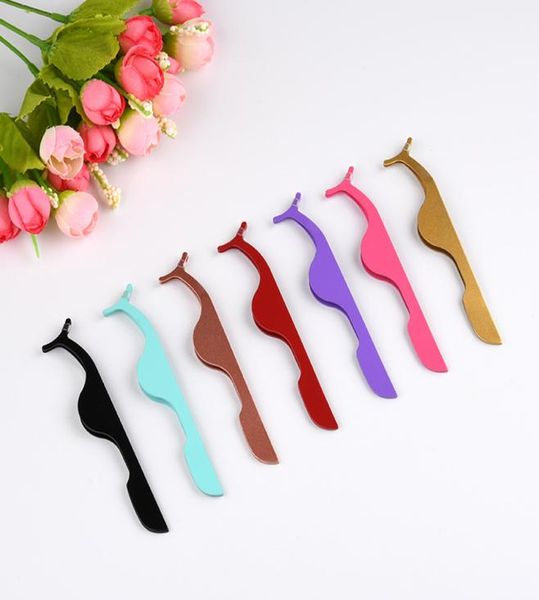 

false eyelash curler tweezers fake eye lash applicator extension nipper auxiliary clip clamp makeup tools whole1387777