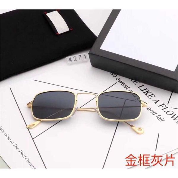 

56% off wholesale of new small box 4271 men's and women's trendy sunglasses transparent ocean glasses, White;black