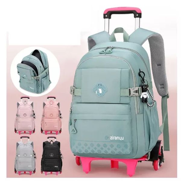 

backpacks school wheeled backpack for kids girls rolling backpacks bag child orthopedics school backpack on wheels trolley travel bags 23072
