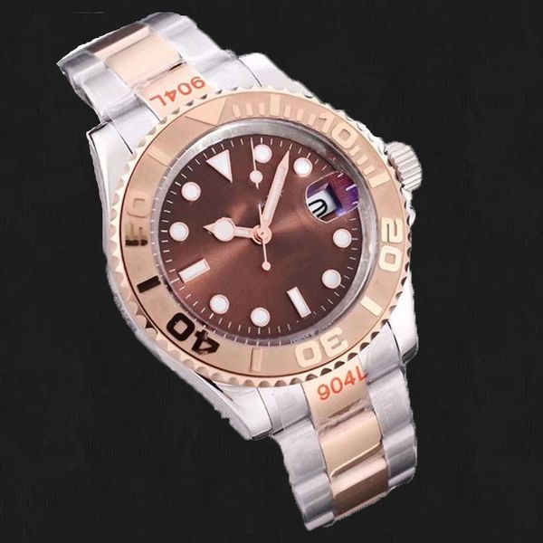 

mens automatic watch mechanical movement watches men aaa 41mm all stainless steel luminous waterproof 28mm 31mm women's watch couple cl, Slivery;brown