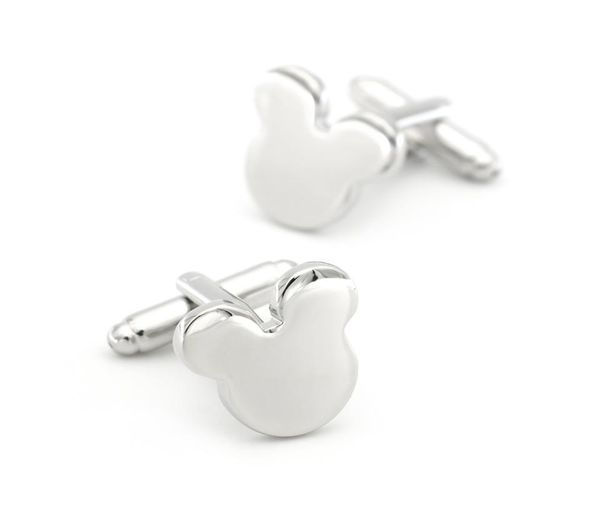 

men039s cartoon mouse cuff link copper material silver color 1pair8176173