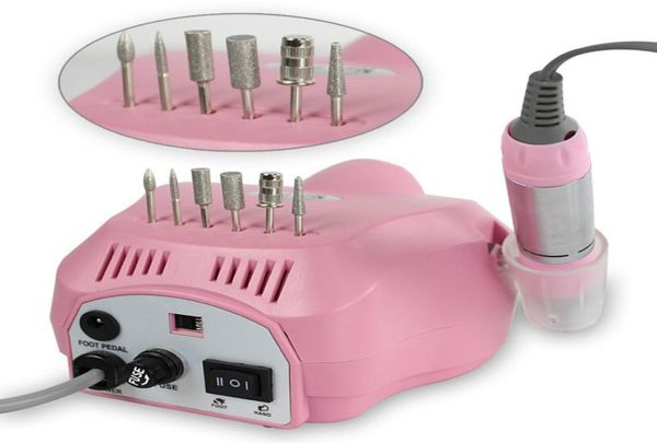 

nail art equipment electric acrylic nail art drill nail polish machine file buffer bits manicure pedicure kit 110v 220v dhl4242664