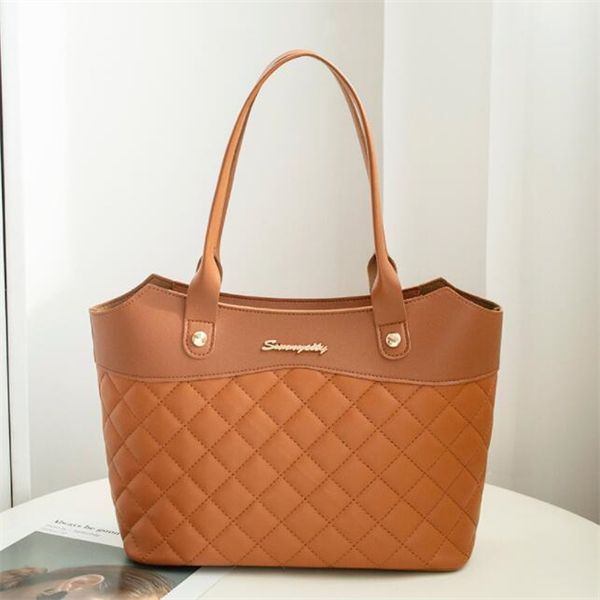 

new fashion rhombus handbag simple shopping bag one-shoulder crossbody bag, White