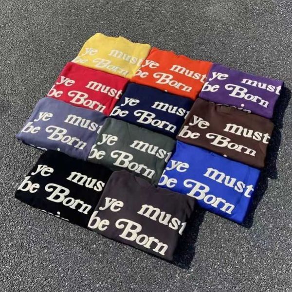 

puff print ye must be born again hoodie men women cpfm sweatshirt pullover, Black