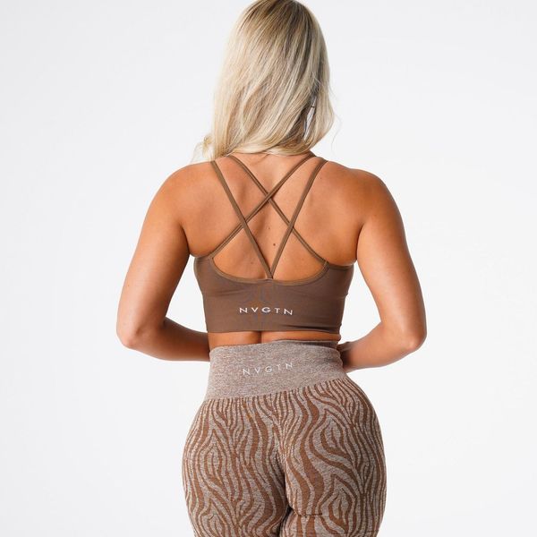 

womens tracksuits nvgtn flourish seamless bra sports bralette gym fitness active outfits multi strappy removable pad nylon exercise wear 23, Gray