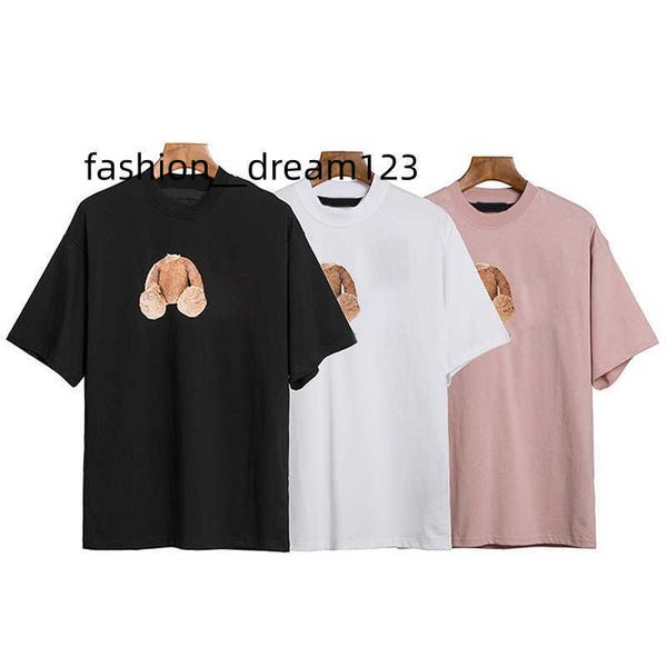 

t shirt plam designer tshirt graphic tee shirts for men designer clothes sweat tee shirts printing bear oversize breathable casual t-shirts, White;black