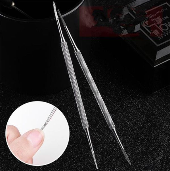

stainless steel cuticle pusher double head spoon remover tools for manicure nail art care pusher d2698579771