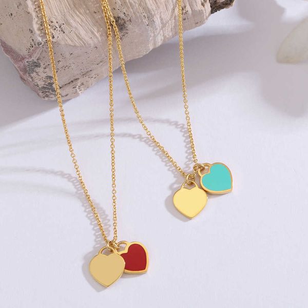 

designer tiffay di jia necklace boutique jewelry valentine's day gift love pendant heart shaped card advanced design original logo, Black