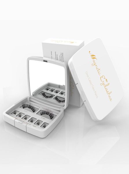 

genailish 8pcs 3d magnetic eyelashes mink lash full strip lashes false eyelash with tweezers double magnet fake lash sctw6029543818