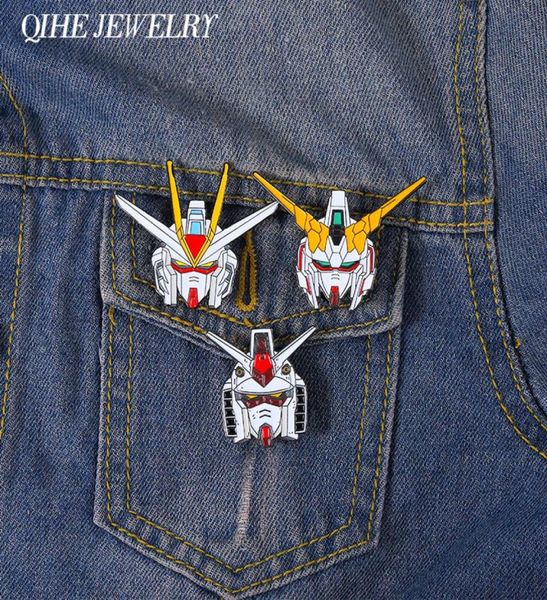 

robot enamel pin cartoon badge metal anime lapel clothes backpack hat kids jewelry fashion accessories for fans friends gift5804266, Gray