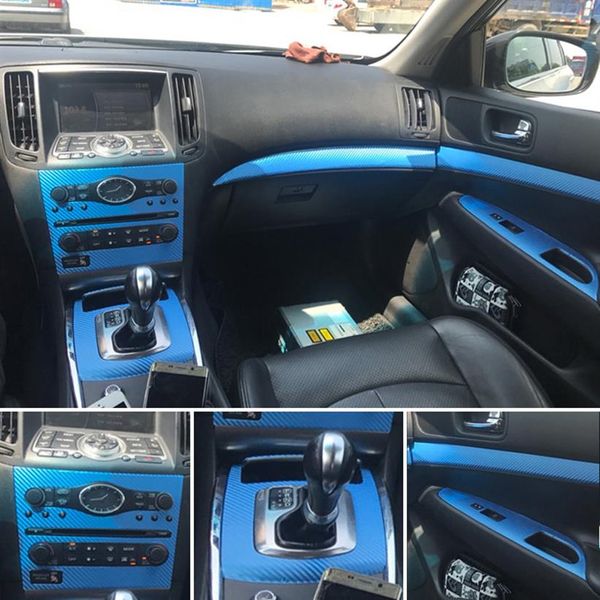 

for infiniti g25 g35 g37 2010-2016 interior central control panel door handle 5dcarbon fiber stickers decals car styling accessori244p