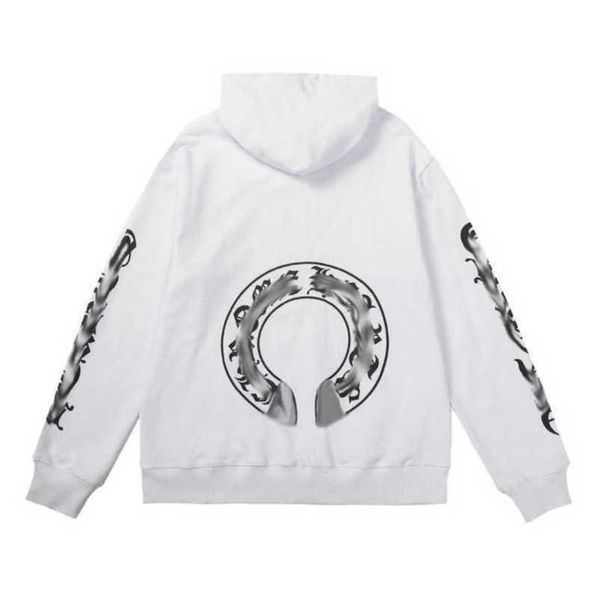 

men's luxury classics jackets hoodies brandch sweatshirts designers zipper hooded sweater men women casual pullover sanskrit horseshoe, Black;brown