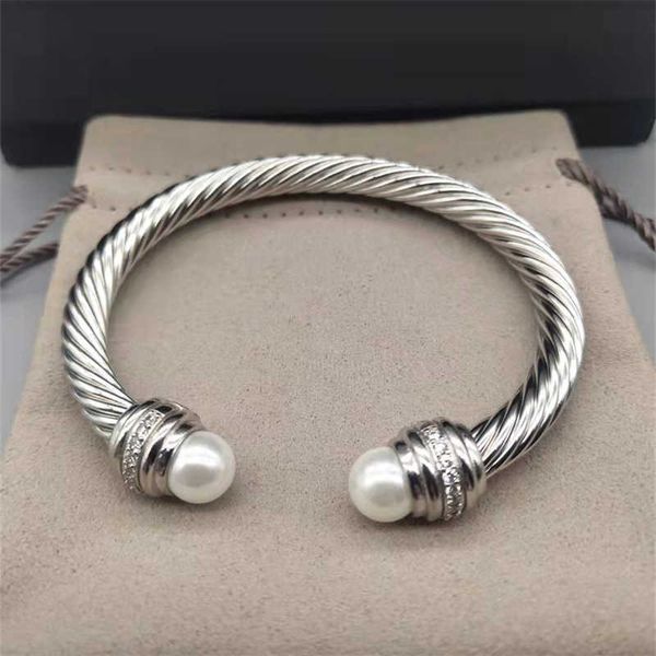 

Men Bangle Designer Twisted Gold X Double Dy Wire Chain Bracelet Jewelry Designers Bracelets Jewelrys Love Women Sliver Fashion Color Hemp DY jewelry accessories