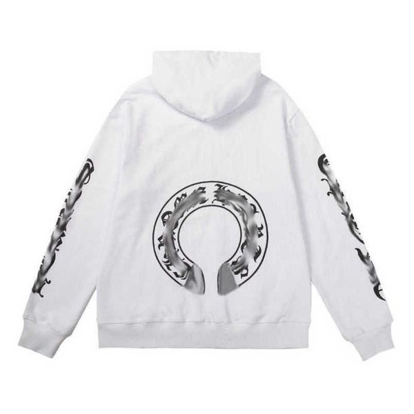 

luxury classics men's jackets hoodies brandch sweatshirts designers zipper hooded sweater men women casual pullover sanskrit horseshoe, Black;brown
