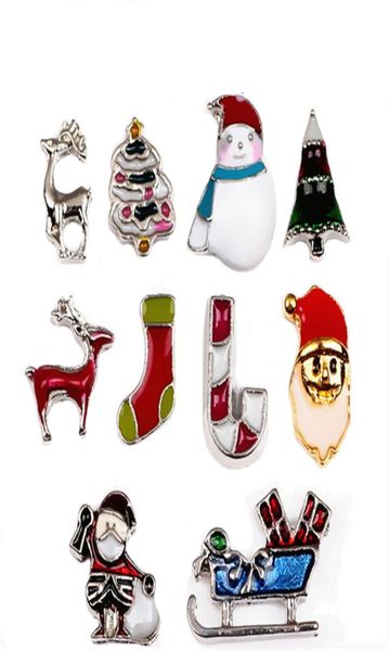 

new chirstmas theme charms floating locket charm diy for glass living memory locket bracelets necklace jewelry accessories k2327065, Bronze;silver