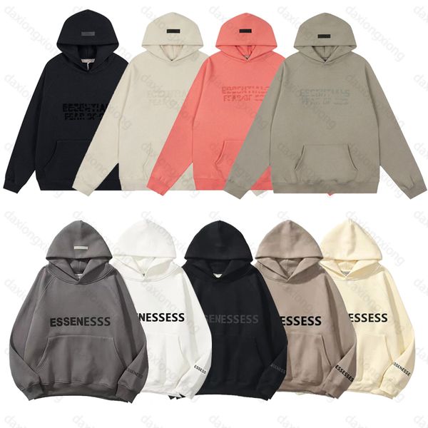 

mens hoodies sweatshirts designer mens women essent fashion loose essentialclothing streetwear clothing essen lovers street tracksuit ess su, Black
