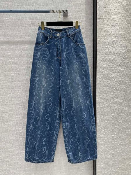 

fashion design high waist wide leg jeans women washed blue color streetwear vintage loose casual denim pants