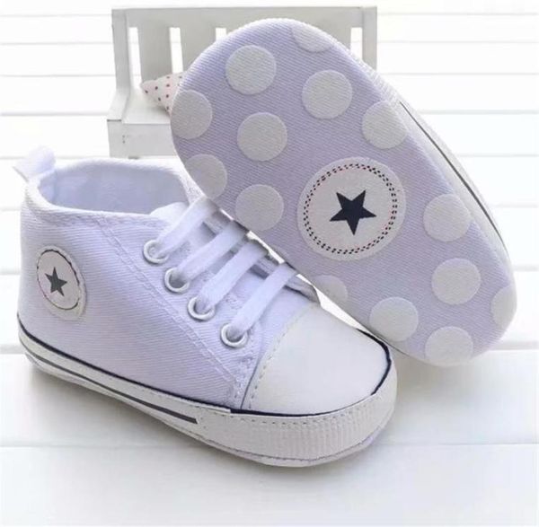 

baby boys girls canvas shoes 018m kids soft soled sneakers bebe laceup crib footwear newborn infant toddler first walkers247n215195367556