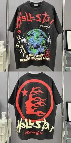 

1to1mens real po hellstar american high street hip hop alphabet print t shirt women summer short sleeve 230522 1 wnr9, White;black