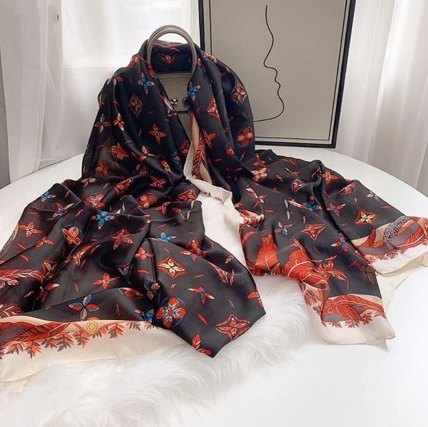 

sillk scarf new classic luxury shawl men's and women's scarves size 180*90cm very suitable for travel fashion scarves, Blue;gray