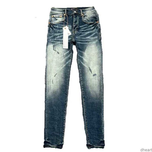 

men's purple jeans brand fashion designer european jean hombre letter star men embroidery patchwork ripped for trend brand motorcycle p, Blue