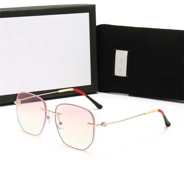 

56% off wholesale of sunglasses new frameless trimmed women's sunglasses individuality metal literary style plain face korean decorativ, White;black