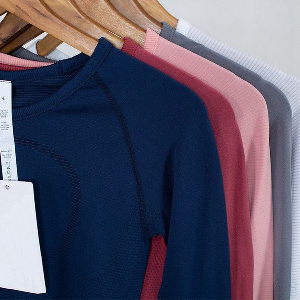 

0077 women's yoga sport long sleeve running shirt high elastic scoop neck gym jogging activewear dry fit yoga t shirt women