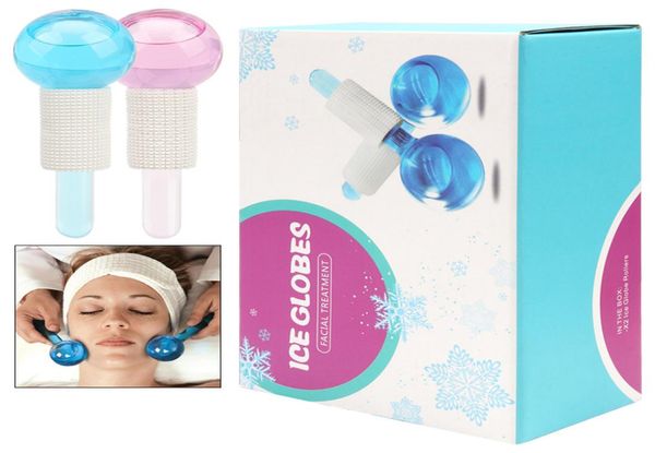 

face massager large beauty ice hockey energy crystal ball facial cooling globes water wave face and eye massage skin care 2pcsbox1479885