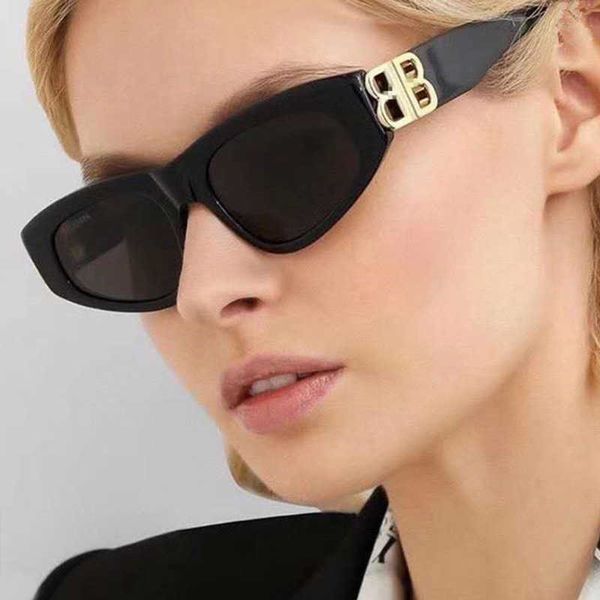

2021 new small frame ins cat's eye sunglasses women's personality bb sunglasses fashion glasses trend, White;black