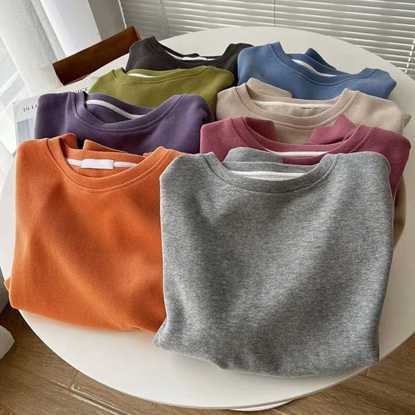 

women's hoodies sweatshirts women's sweater spring and autumn korean version cotton loose long-sleeved coat lazy wind small thicke, Black