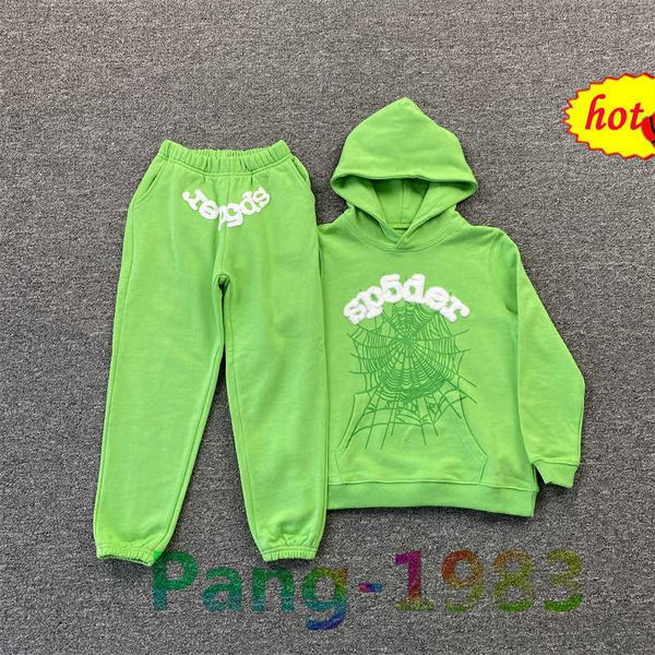 

kids' sp5der 555555 hoodie boys' girls' spider web print sweatshirts, Black