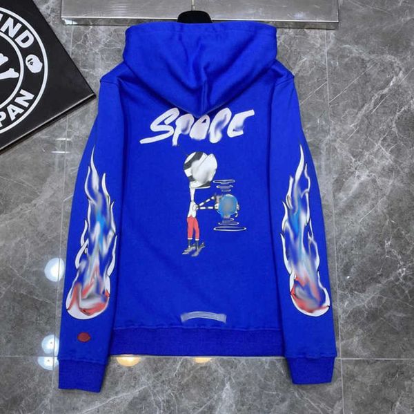 

fashion luxury men's jackets hoodies brandch sweatshirts designers zipper hooded sweater men women casual pullover sanskrit horseshoe h, Black