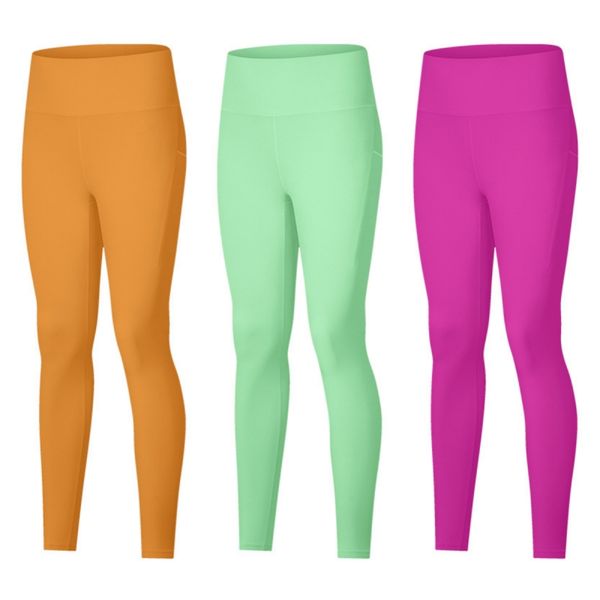 

lulu solid color women's yoga pants, high waist exercise suit, leggings, elastic fitness women's outdoor exercise pants