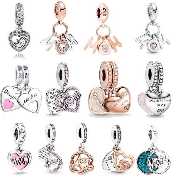

designer mom mother's day gift charms jewelry bracelet necklace accessories mother pendant trinket diy fit pandora fashion bracelet wit, Bronze;silver