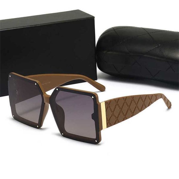 

50% off wholesale of new tiktok net red wind big frame wide leg men and women versatile plain face sunglasses 584, White;black