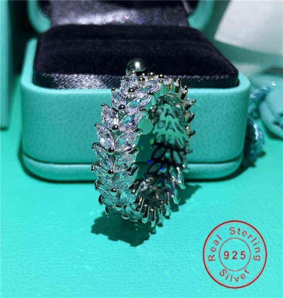 

925 sterling silver marquise cut 5a zircon engagement wedding band rings for women men finger jewelry h111598737912549971