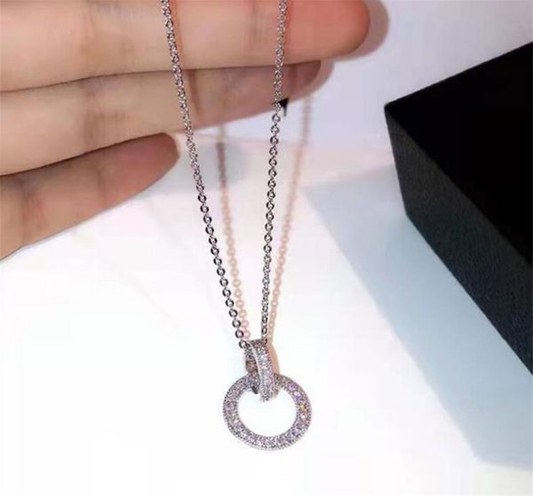 

choucong brand unique circle pendang smple fashion jewelry 925 sterling silver pave white cz diamond gemstones party eternity wome5391252